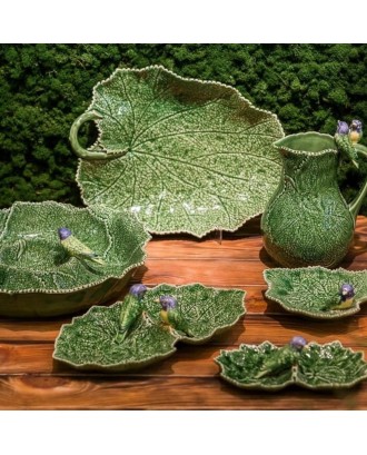 Vas ceramic dublu, 22 cm, Cineraria - Bordallo Pinheiro